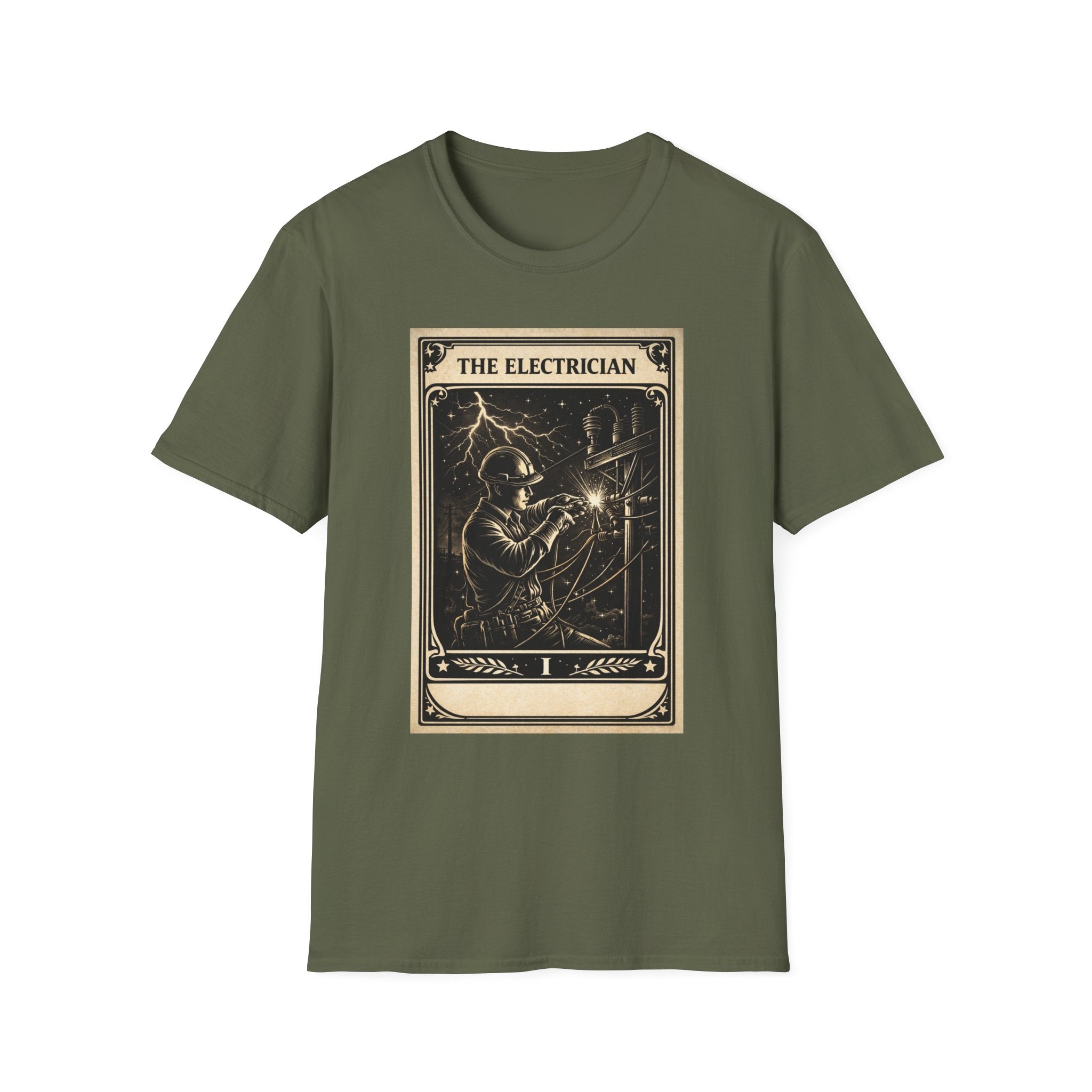 Electrician Shirt Tarot Card, Lineman Electrician Gift, Electrician Tee, Blue Collar Shirt, Electrician Gift Idea, Trade Worker Shirt