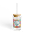 In My Granny Hobby Era Sipper Glass | 16oz Crochet Granny Square Design