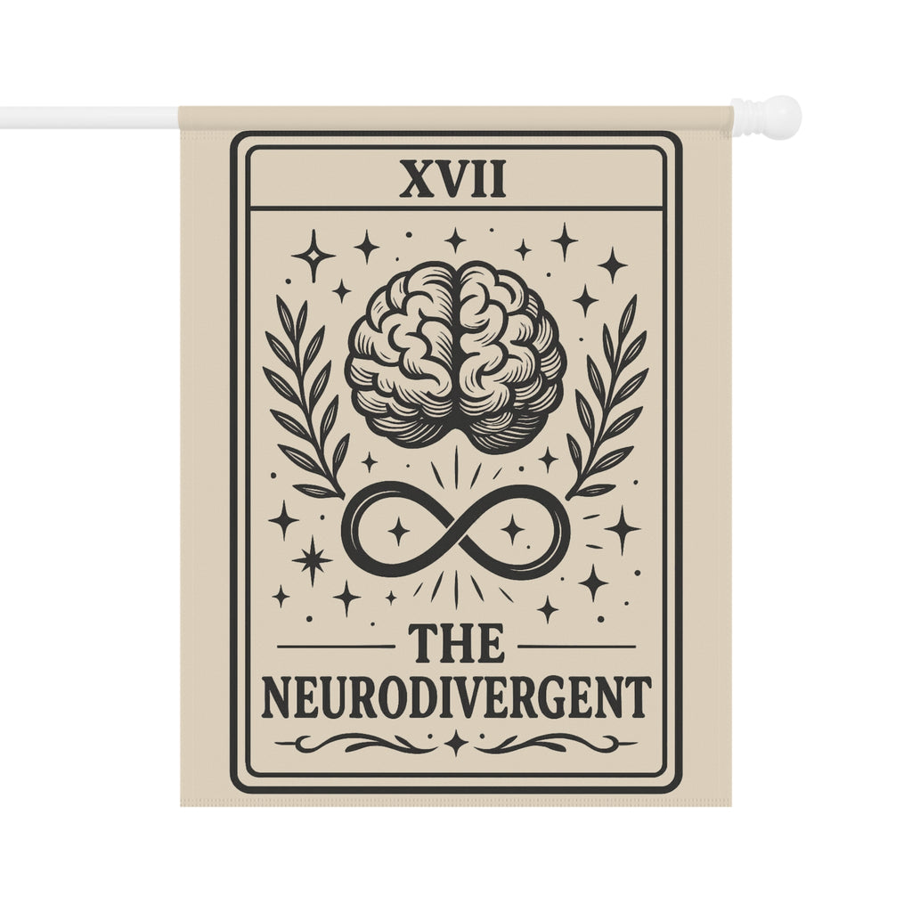 Neurodivergent Brain Tarot Garden Flag | Garden Banner