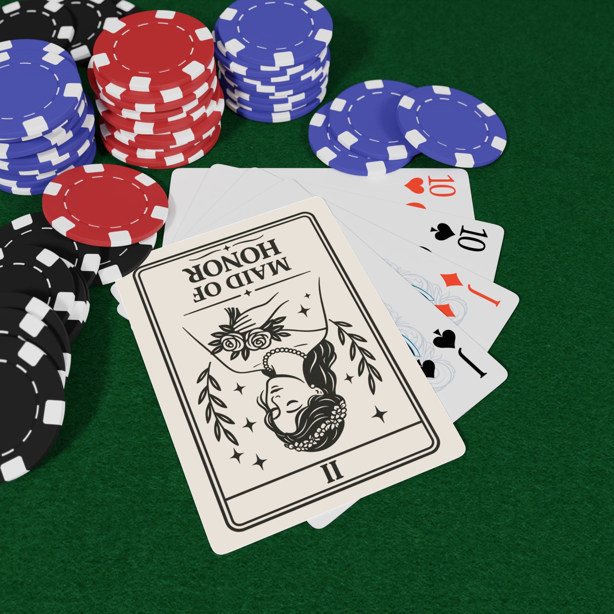 Maid of Honor Playing Cards, Poker Deck | Bridal Party Wedding Keepsake