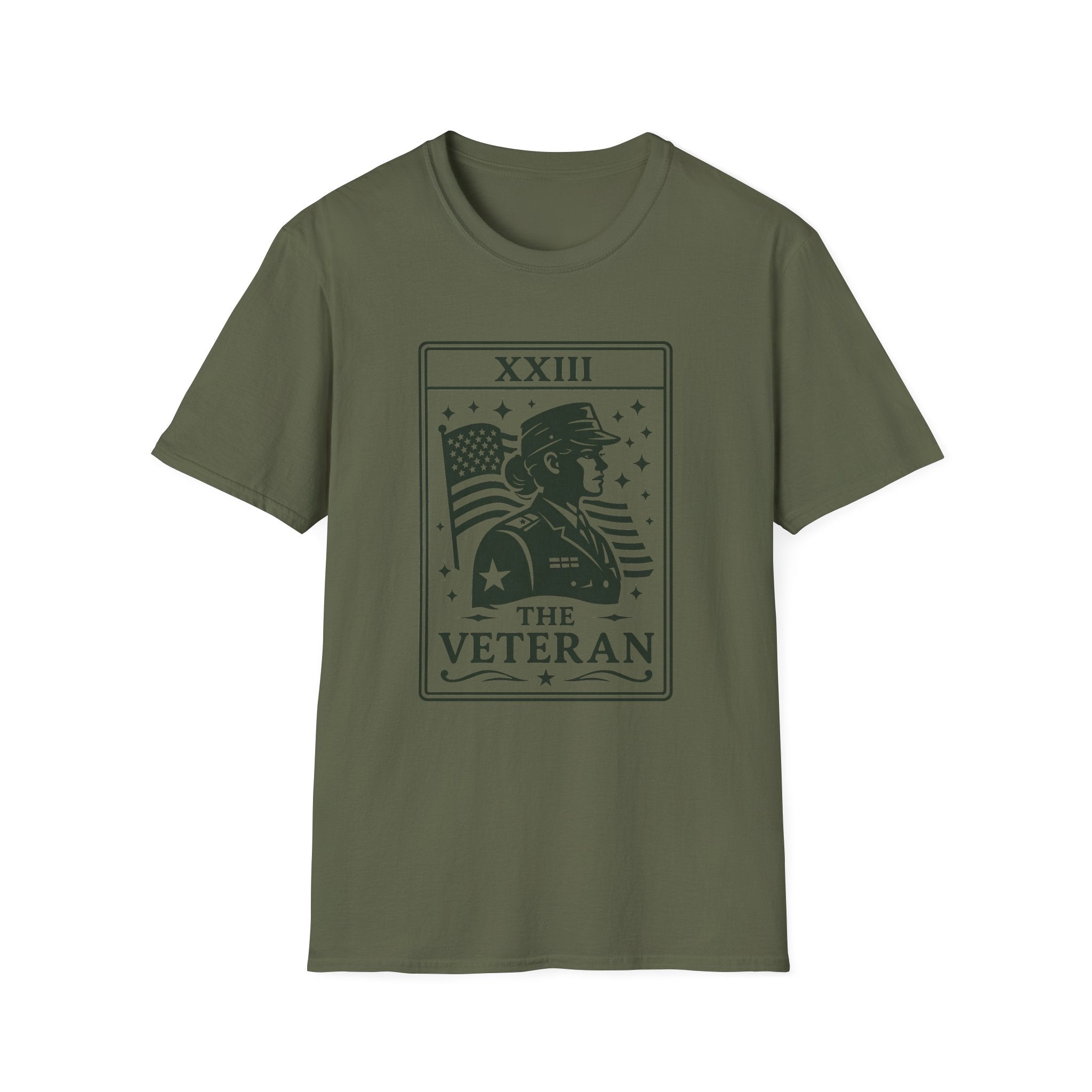 Female Veteran Shirt Tarot Card, Woman Veteran Gift, Military Woman Shirt, Patriotic Tee for Women, Veteran Gift Idea, USA Pride Shirt