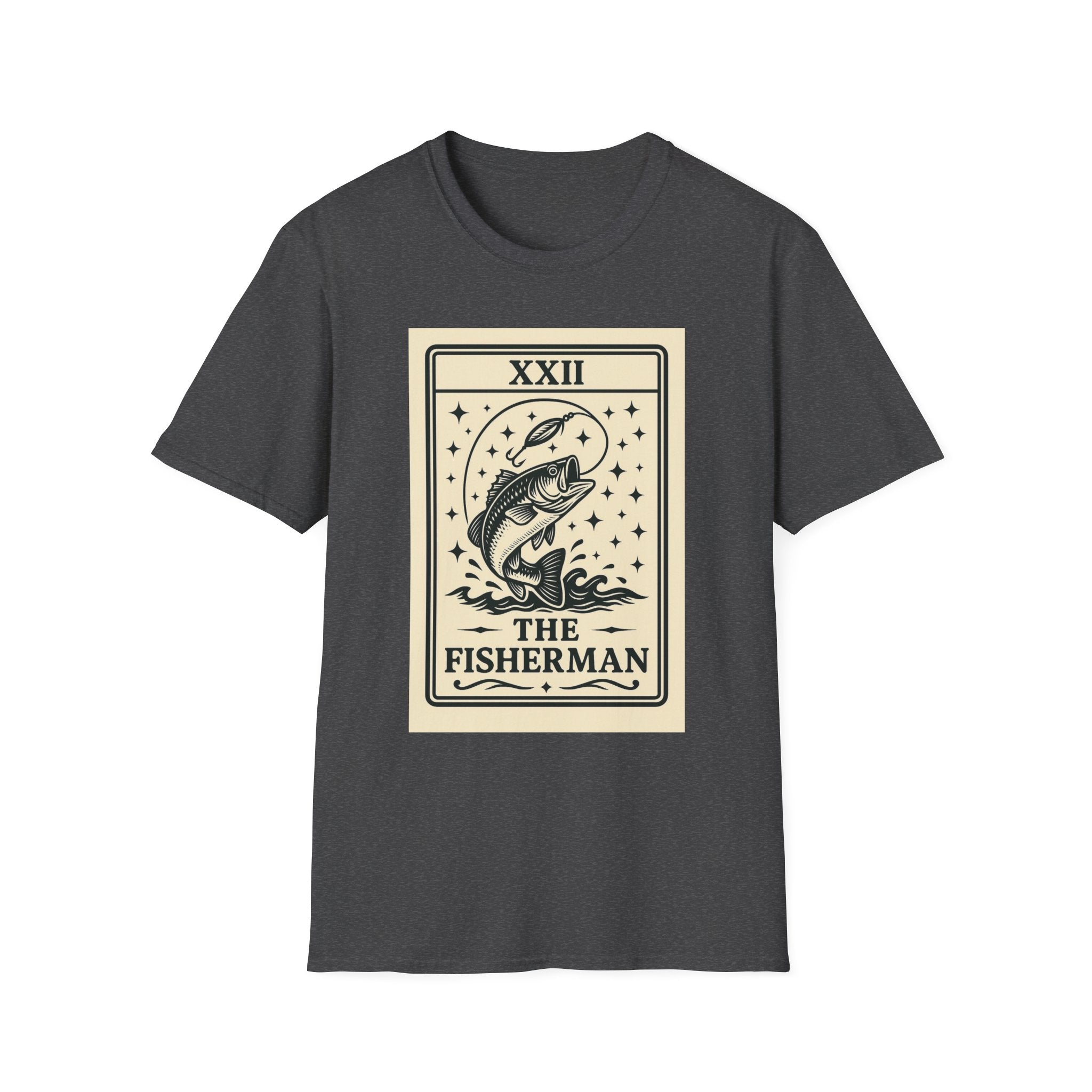 The Fisherman Tarot Card T-Shirt | Fish Illustration, Nautical Fishing Tee