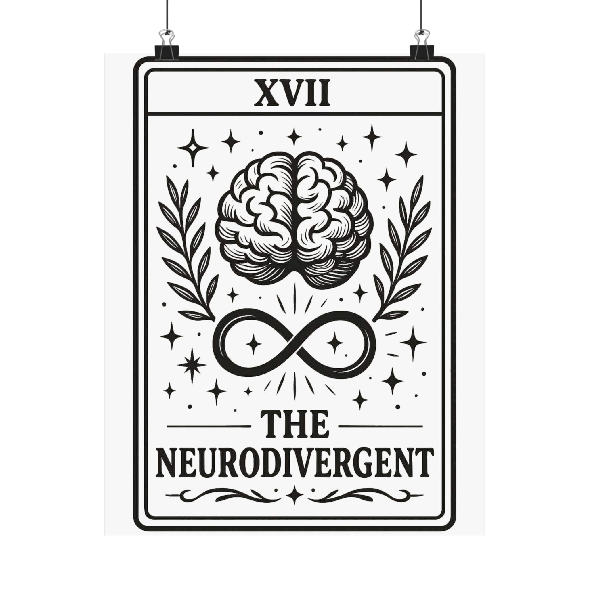 Neurodivergent Tarot Art Poster | Matte Vertical Poster