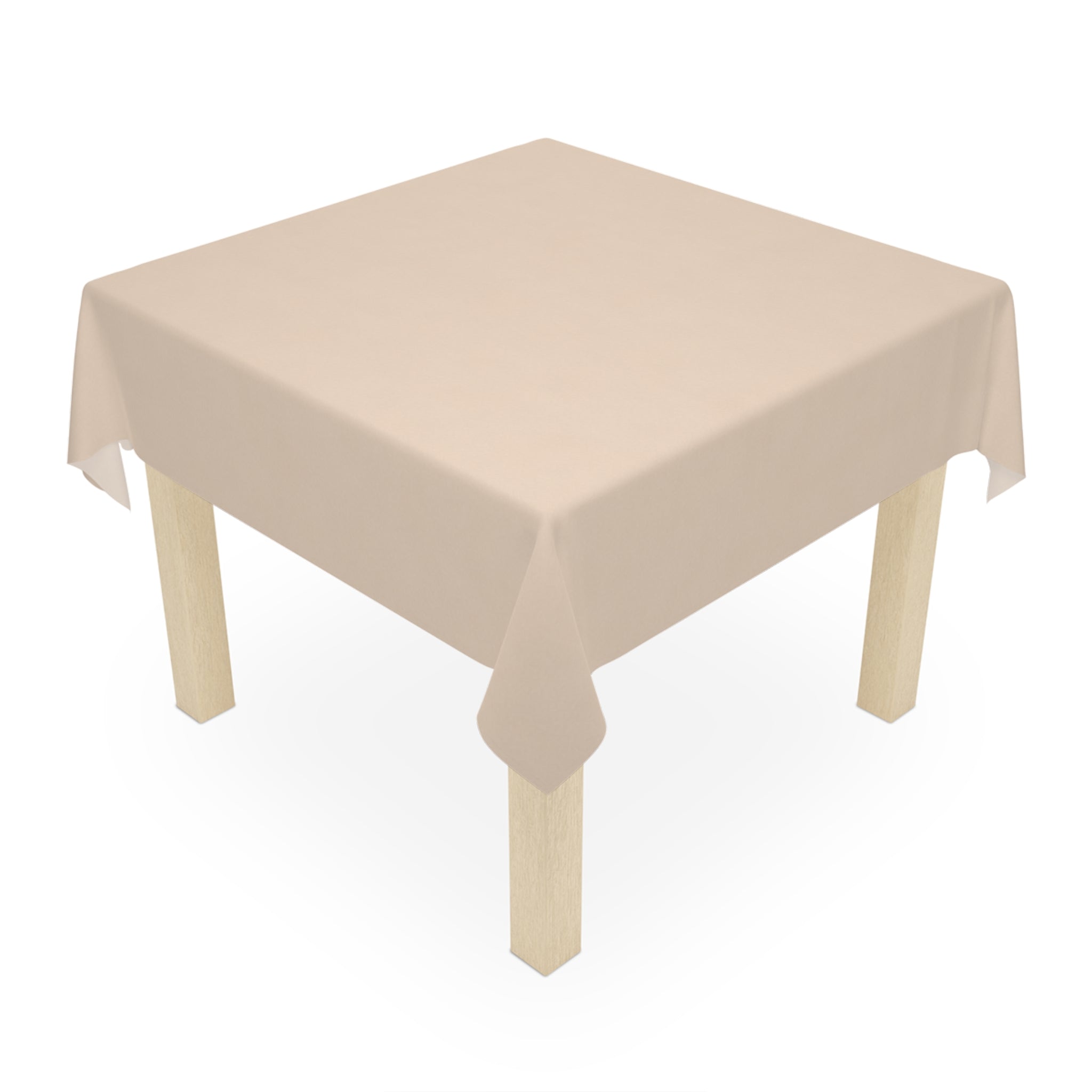 Solid Beige Tablecloth | Square Table Linen, Neutral Dining Decor