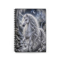 White Unicorn Fantasy Spiral Notebook | Ruled Journal