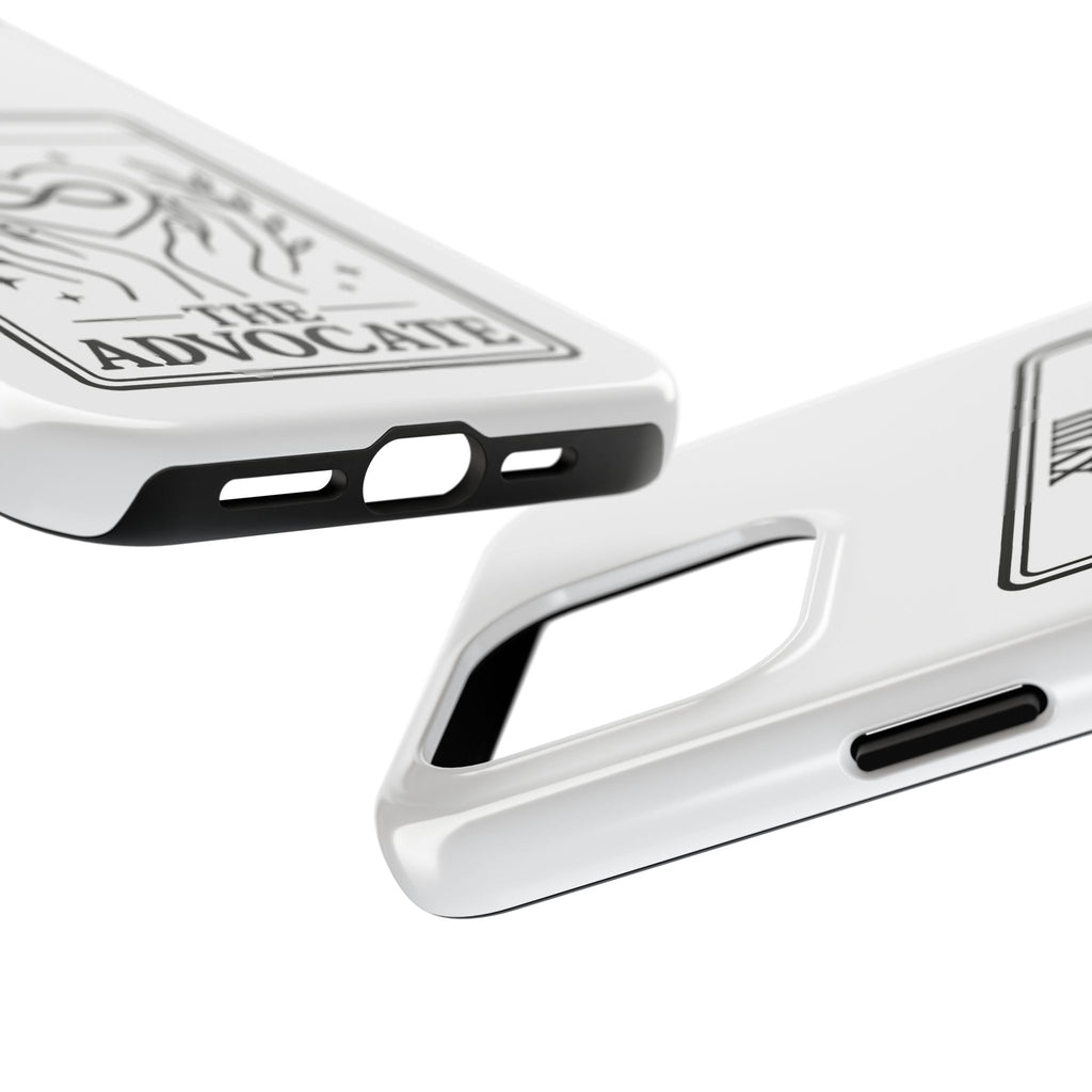 The Advocate tarot card Phone Case | infinity heart hands design