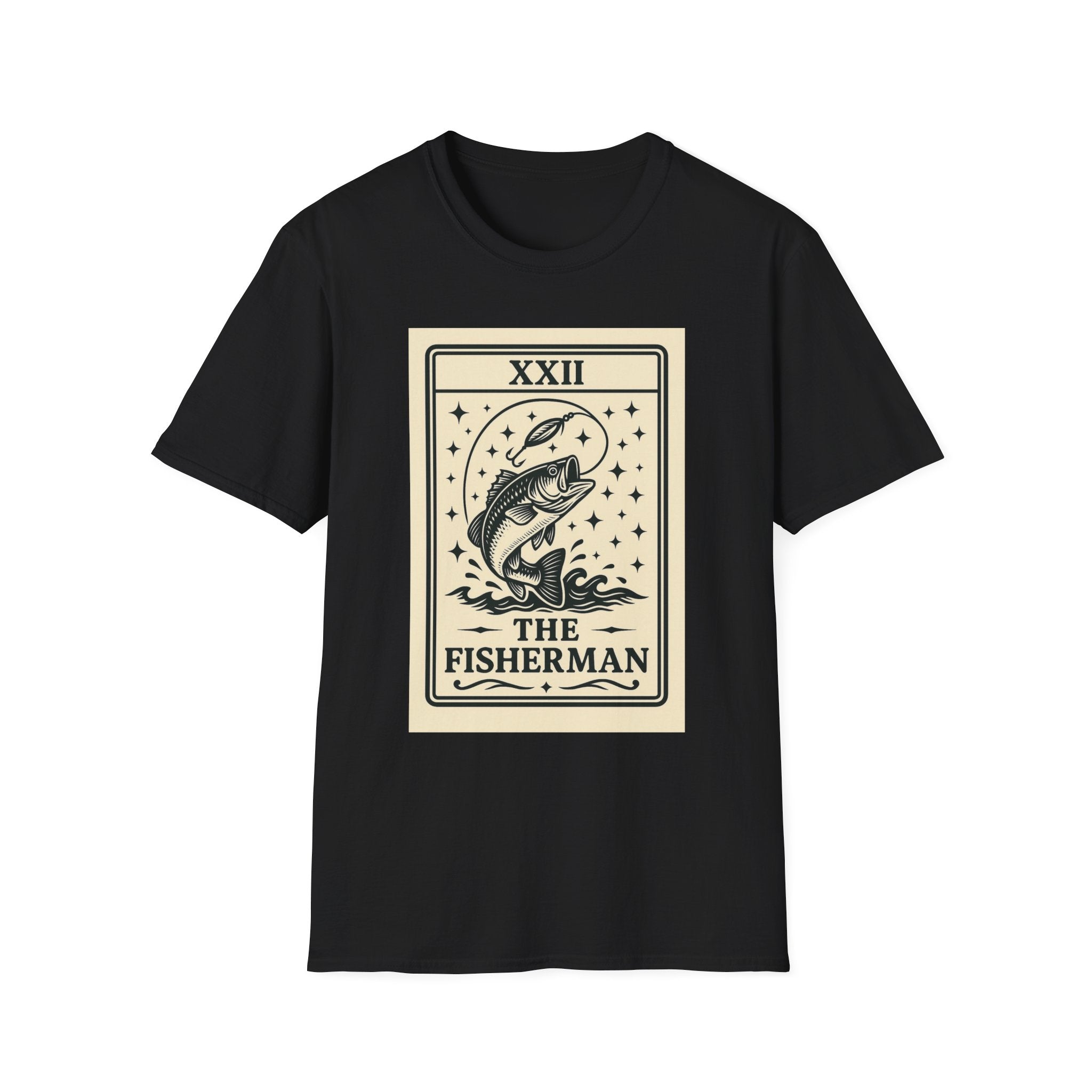 The Fisherman Tarot Card T-Shirt | Fish Illustration, Nautical Fishing Tee