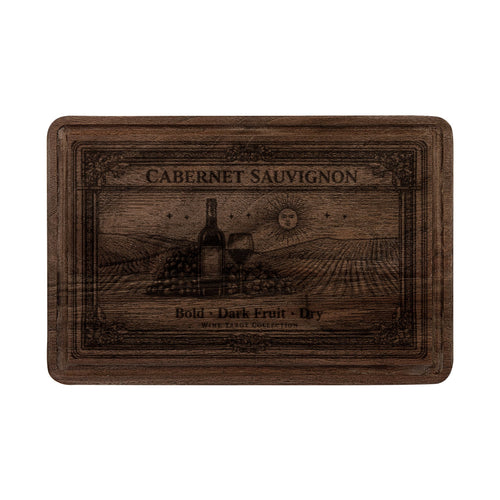 Cabernet Sauvignon Wine Label wooden cutting board | Engraved charcuterie board