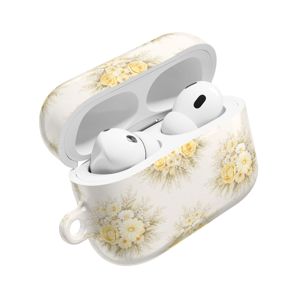 Yellow Rose Bouquet AirPod Case | Vintage Floral Pattern