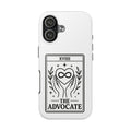 The Advocate tarot card Phone Case | infinity heart hands design