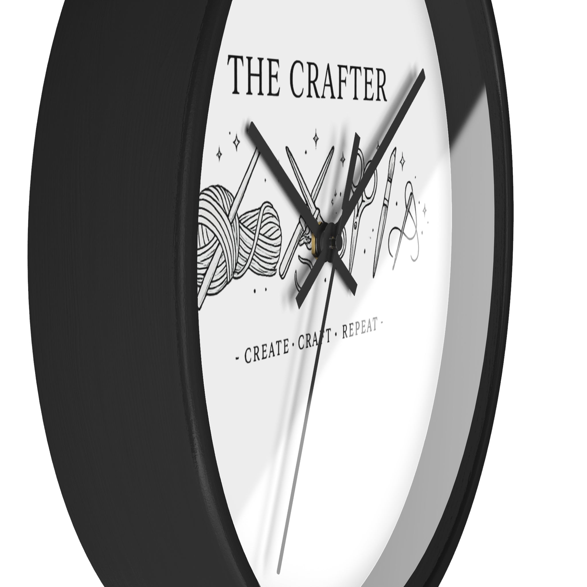 The Crafter yarn scissors art wall clock | Create Craft Repeat, Crafting decor