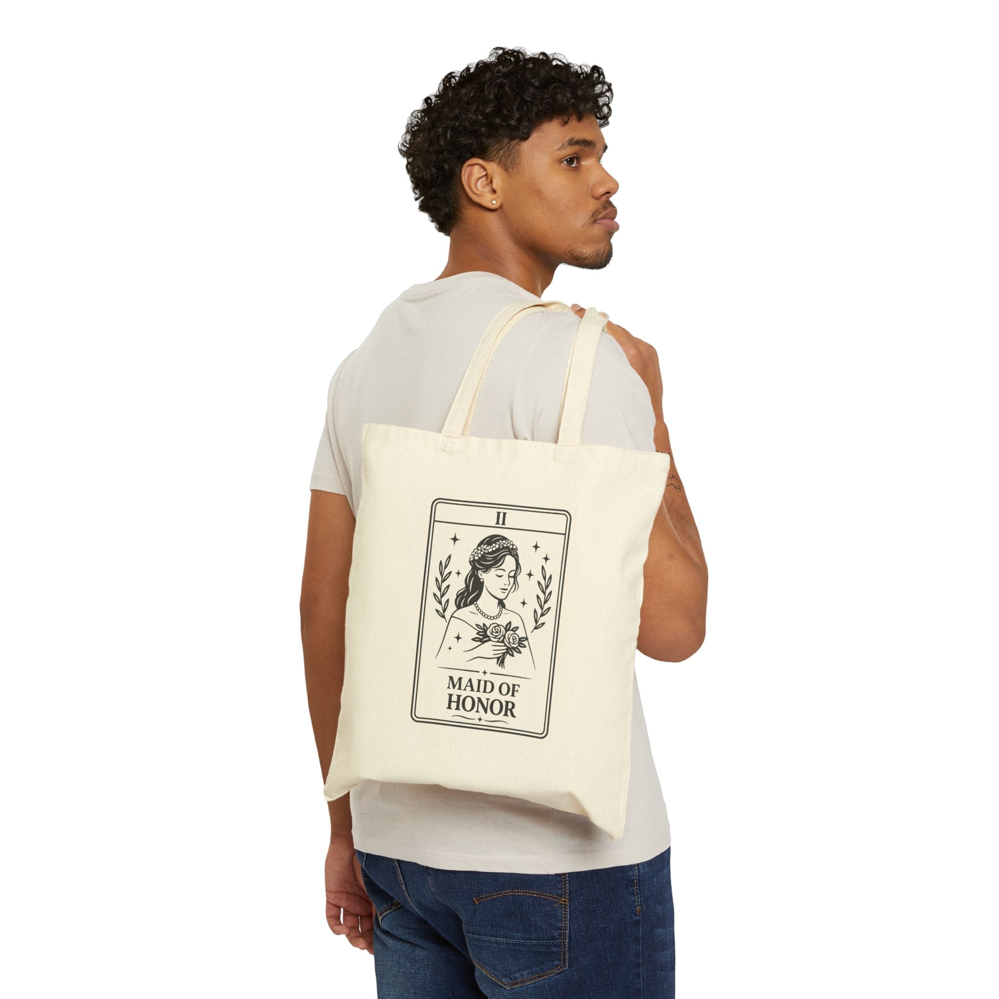 Maid of Honor Tarot Illustration Tote Bag | Wedding Bridal Party Canvas