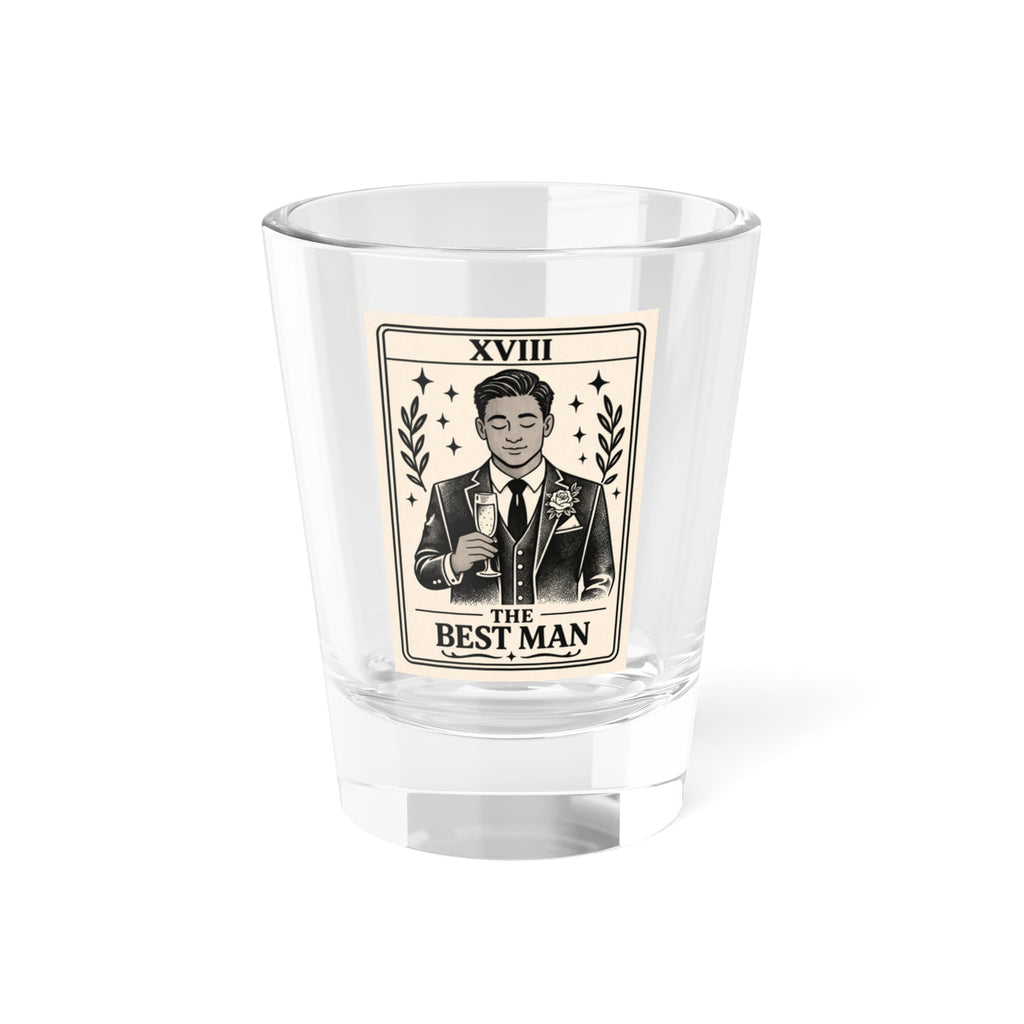 The Best Man Tarot Style Illustration Shot Glass | 1.5oz