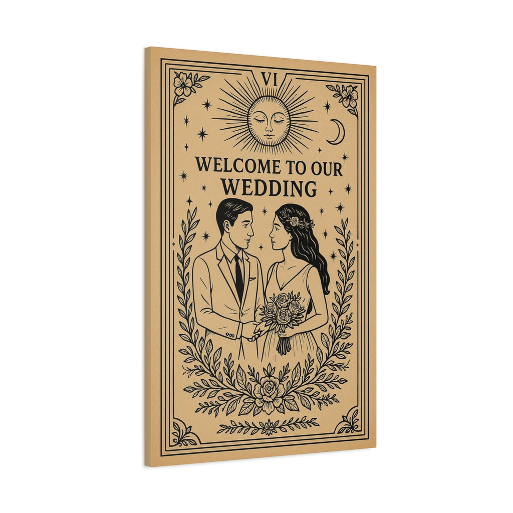 Welcome to Our Wedding Canvas Sign