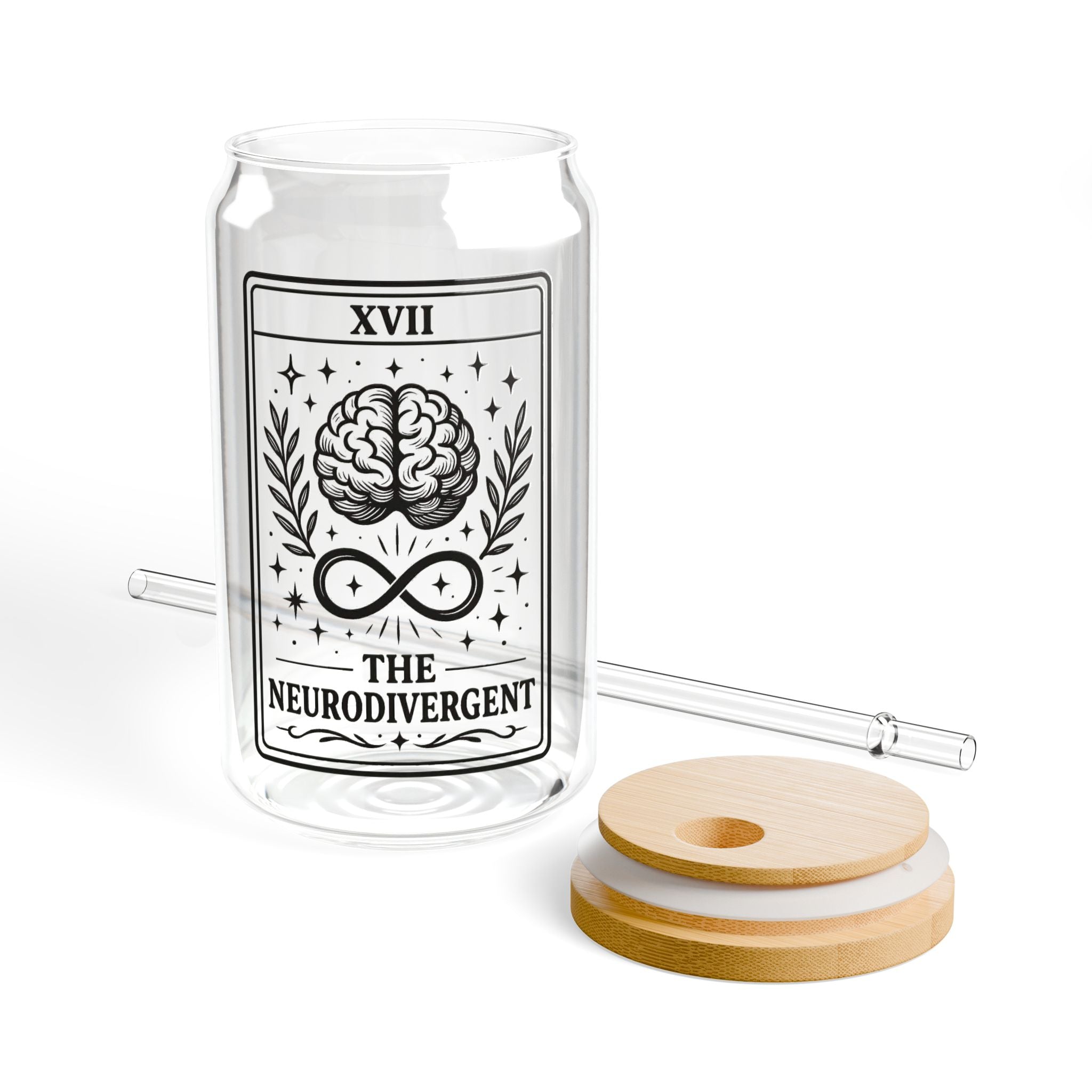 The Neurodivergent Tarot-Inspired Sipper Glass
