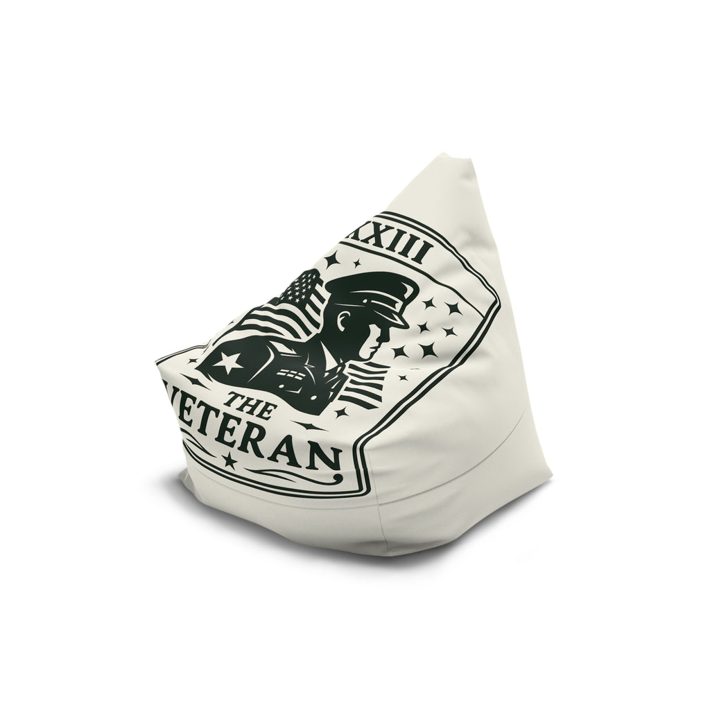 The Veteran emblem Bean Bag Chair Cover | Military Patriotic design