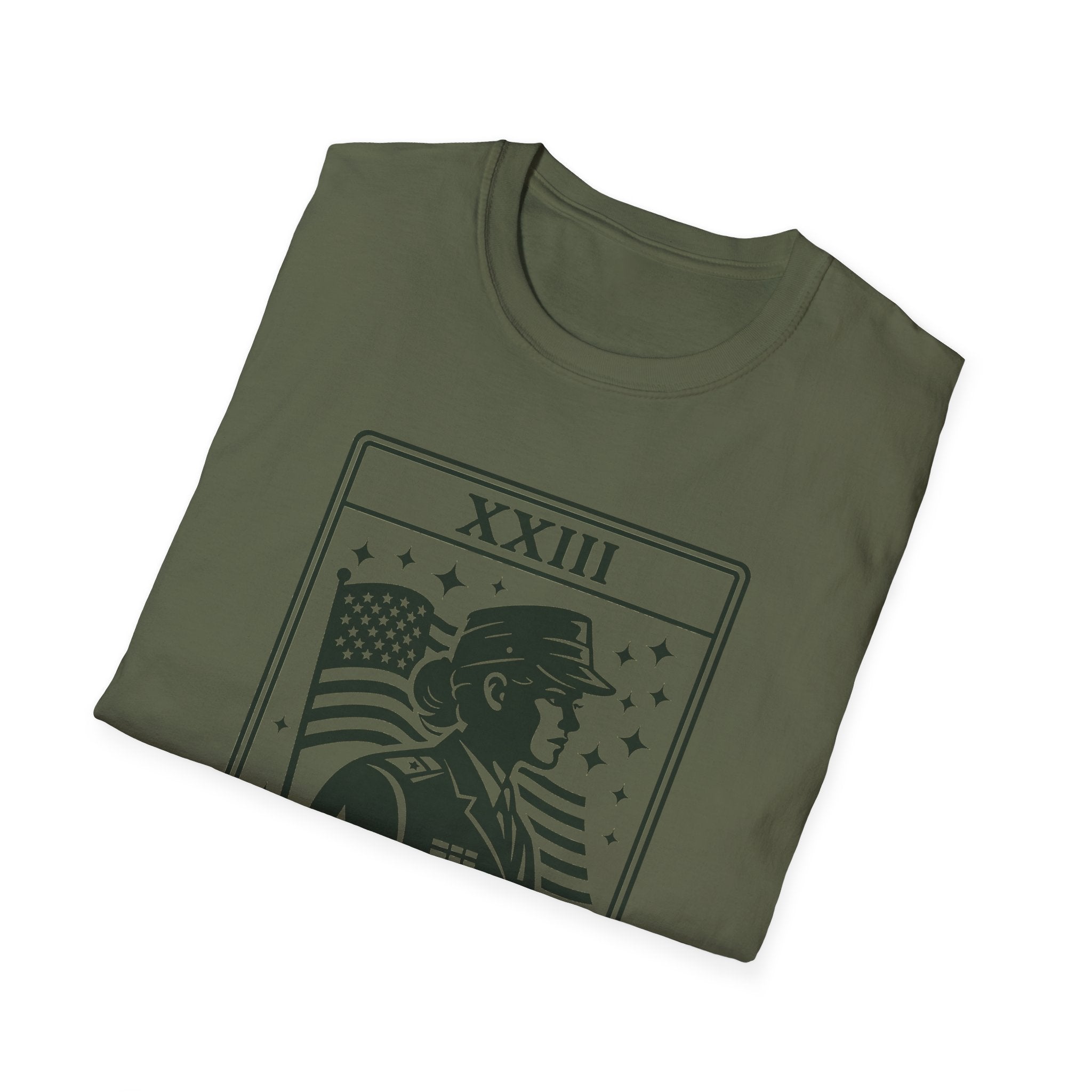 Female Veteran Shirt Tarot Card, Woman Veteran Gift, Military Woman Shirt, Patriotic Tee for Women, Veteran Gift Idea, USA Pride Shirt