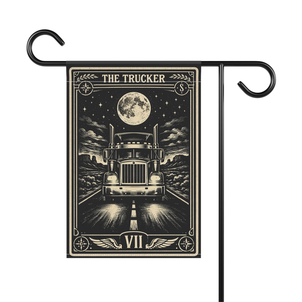 The Trucker Tarot-style Semi Truck Garden Banner | House Flag