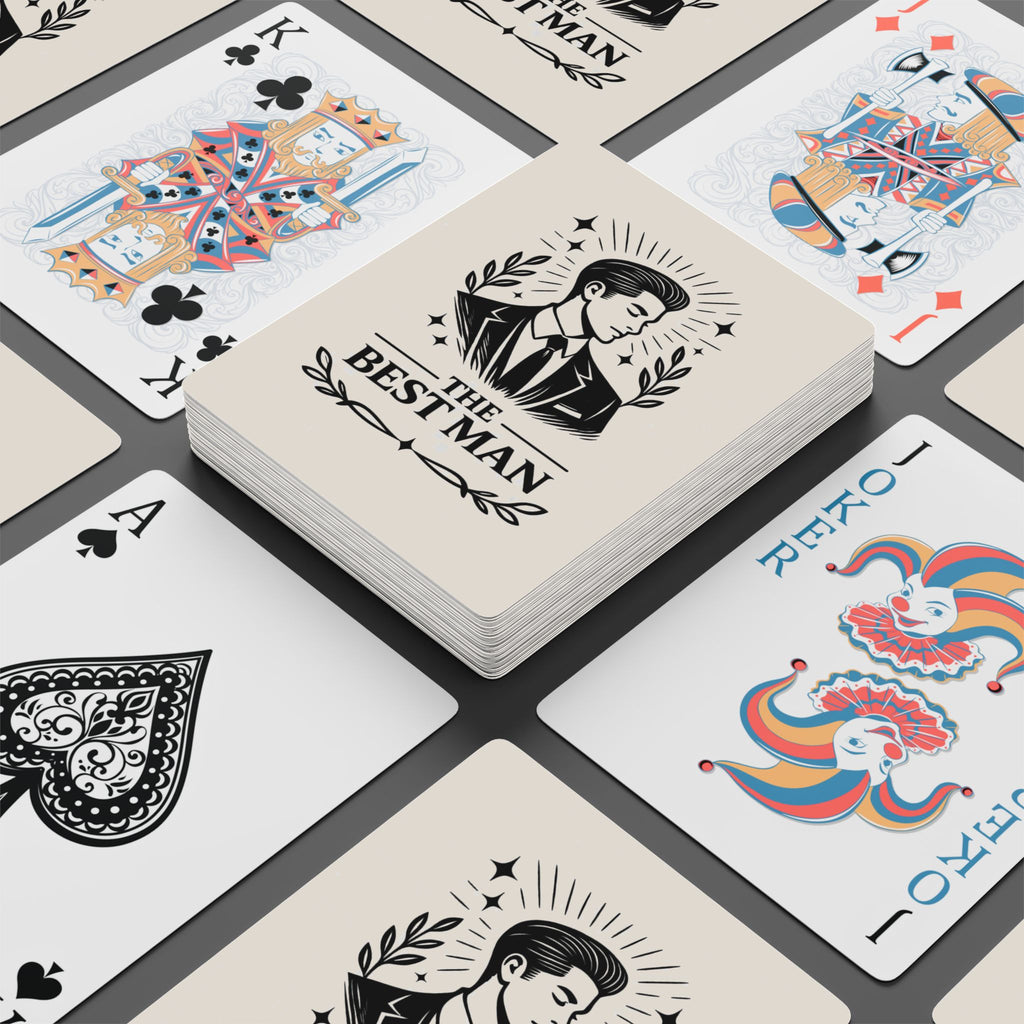 The Best Man Poker Playing Cards | Groomsmen Deck, Vintage Groom Design