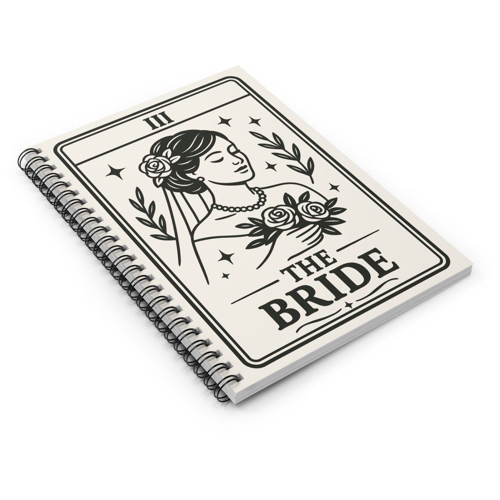 Tarot Bride Illustration Notebook | Spiral Ruled Journal