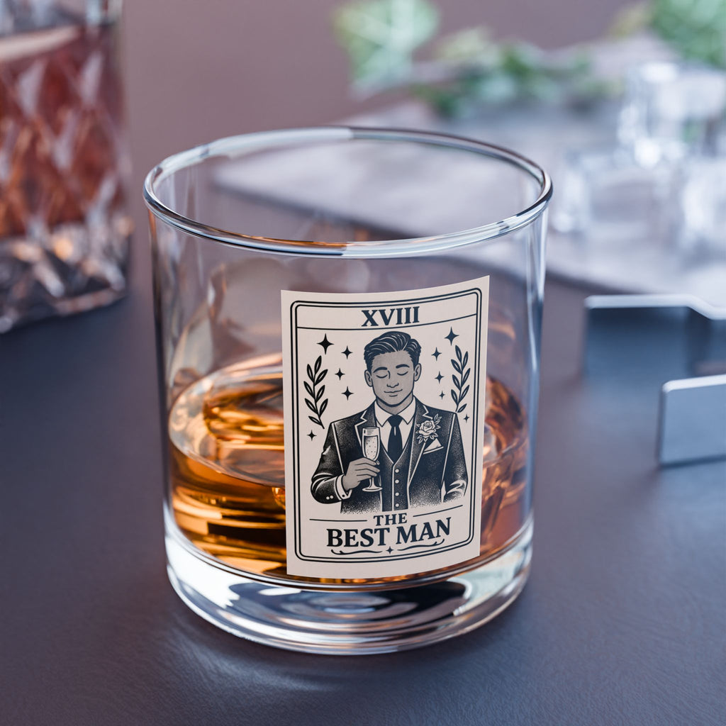 Tarot 'The Best Man' Rocks Glass | 10oz Whiskey Tumbler