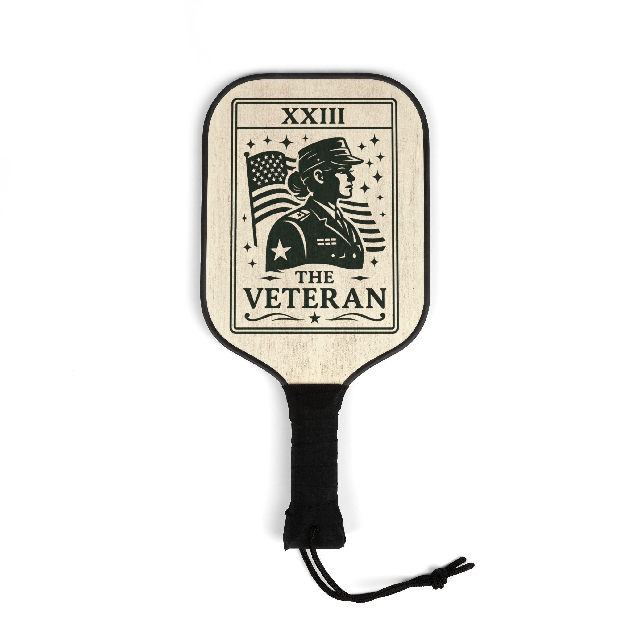 Veteran Soldier Illustration Pickleball Paddle | Patriotic Pickleball Kit