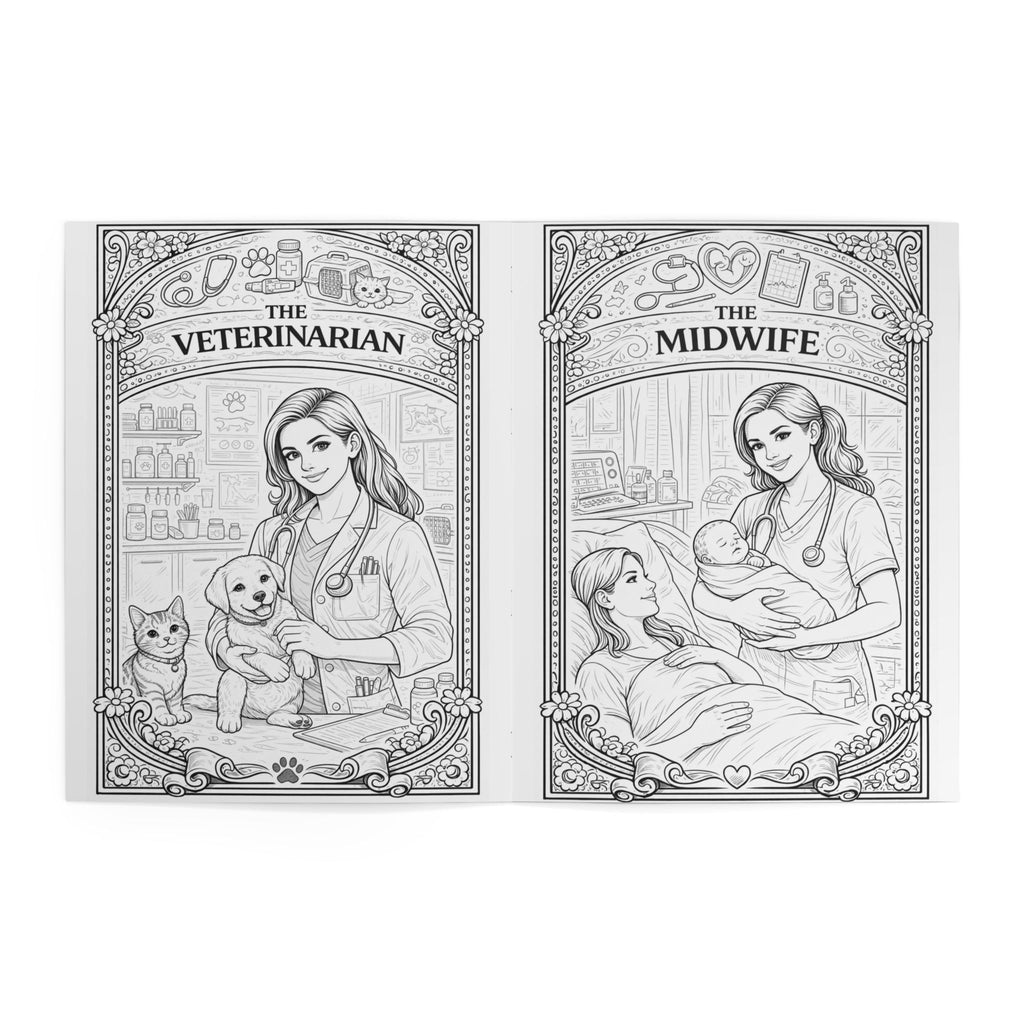 Women at Work Coloring Book | Careers Adult Coloring Book