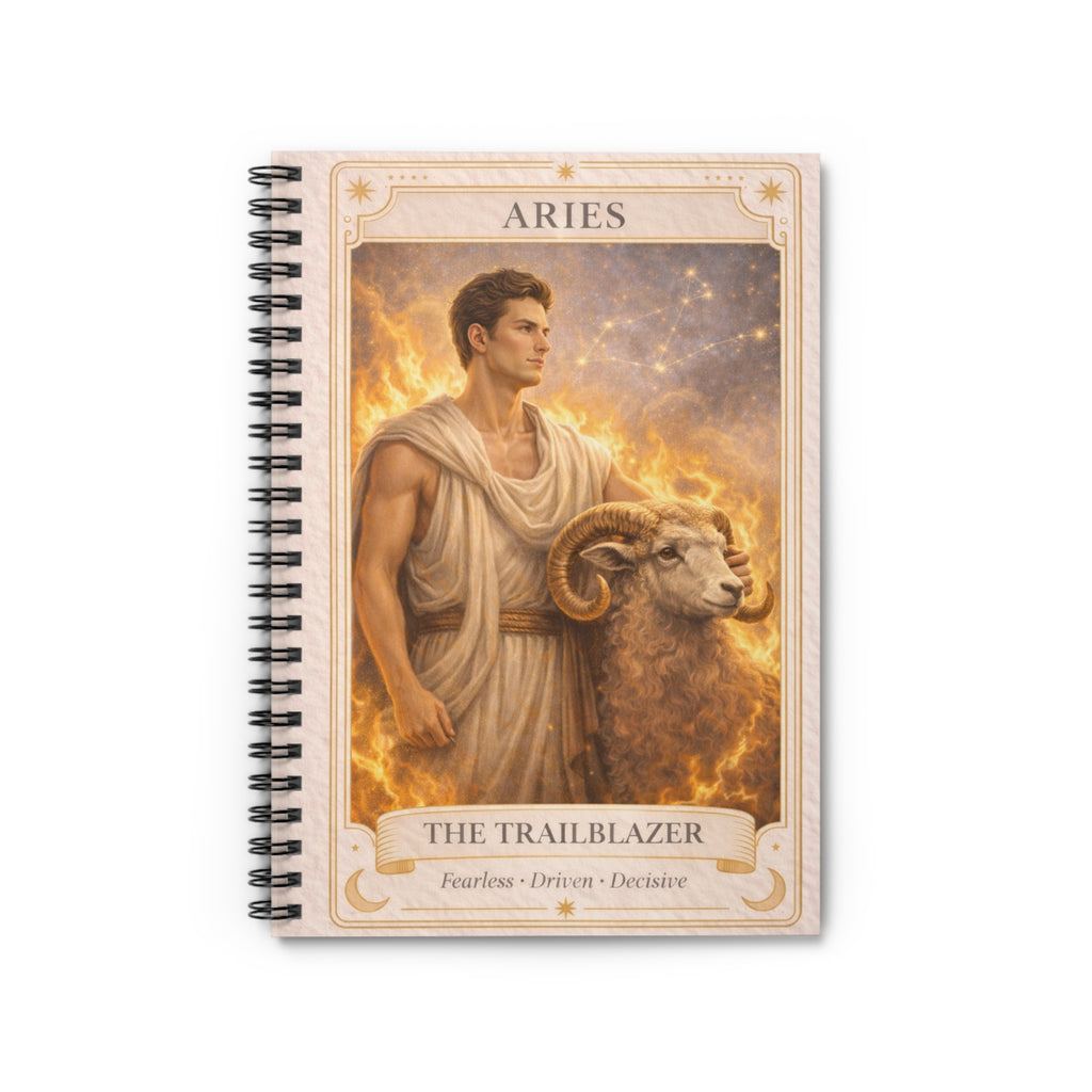 Aries Spiral Notebook — "The Trailblazer" Astrology Journal (Ruled)