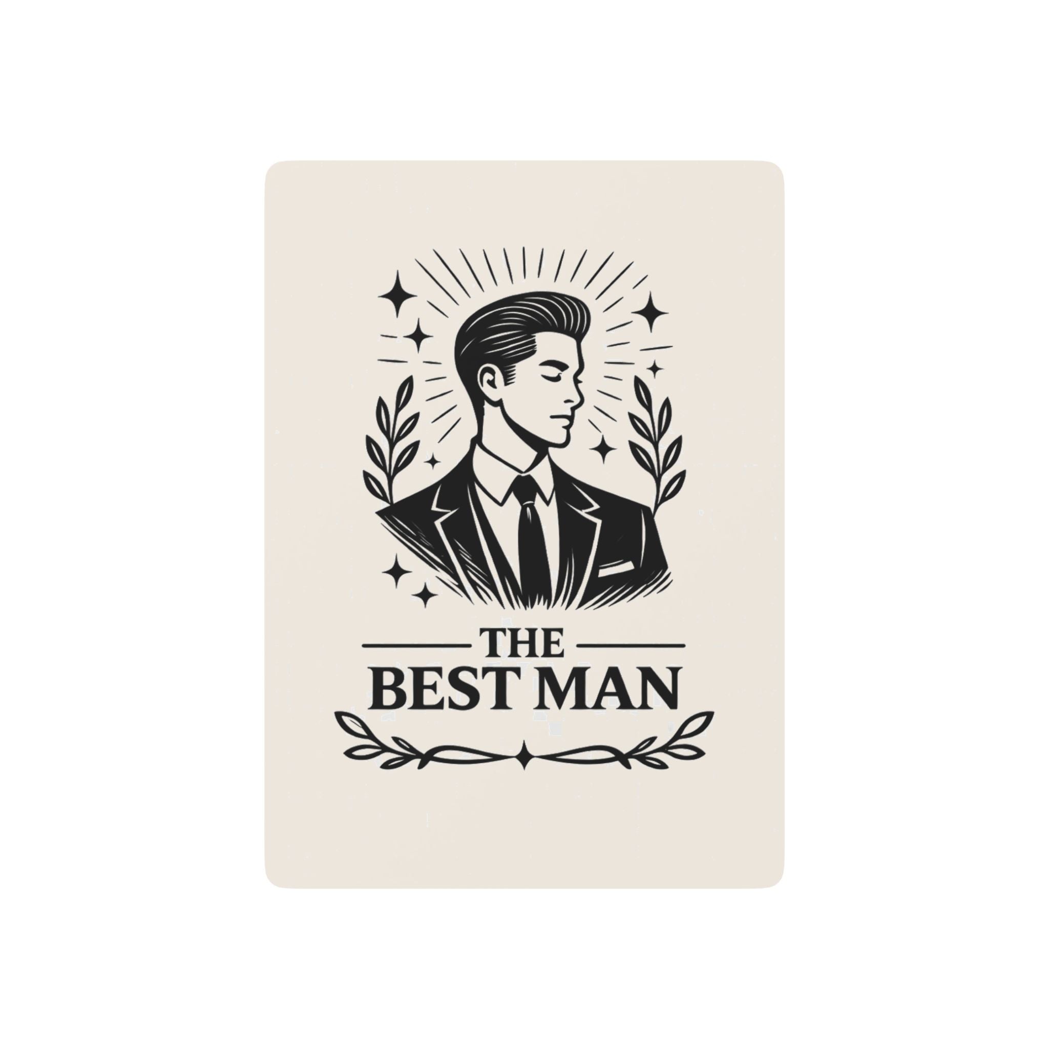 The Best Man Poker Playing Cards | Groomsmen Deck, Vintage Groom Design