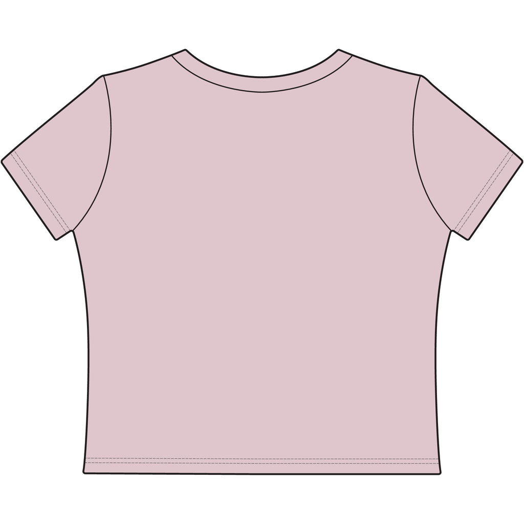 Vintage Blush Roses Crop Tee | Floral Botanical Square Print