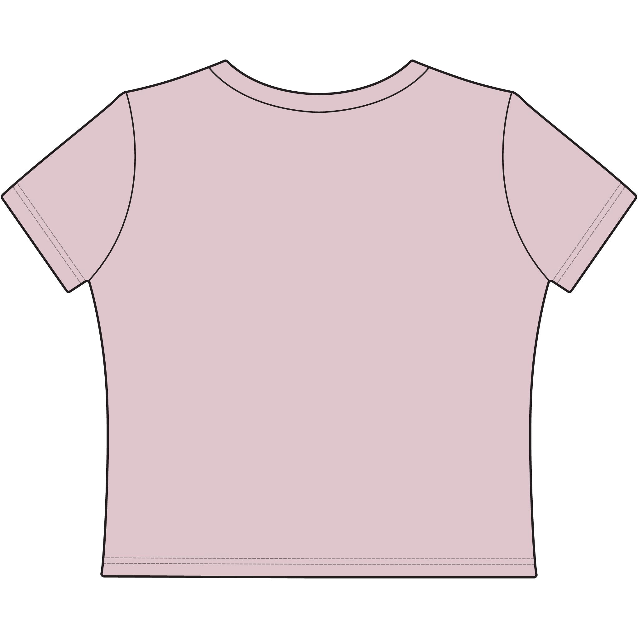 Vintage Blush Roses Crop Tee | Floral Botanical Square Print