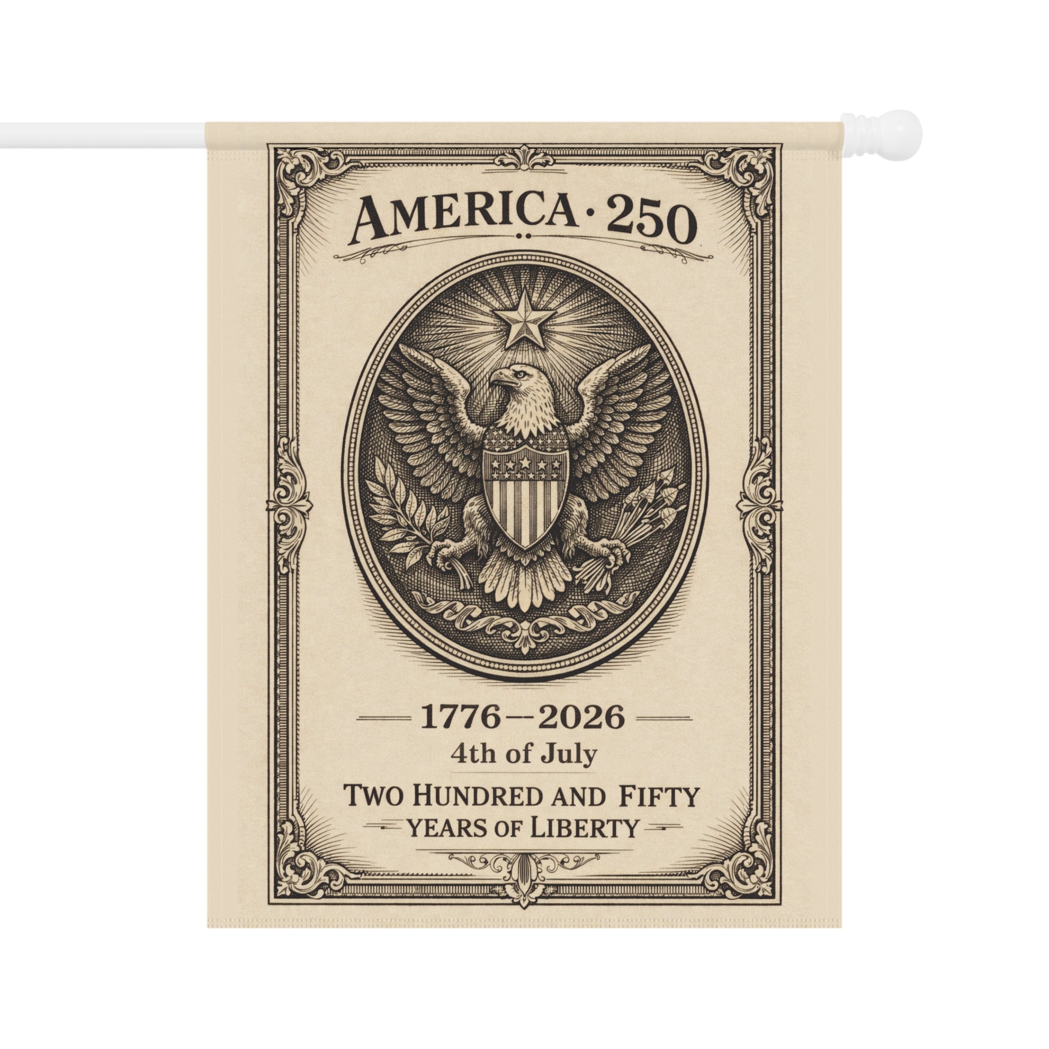 America 250 Eagle Coin Garden Banner | 1776-2026 Fourth of July