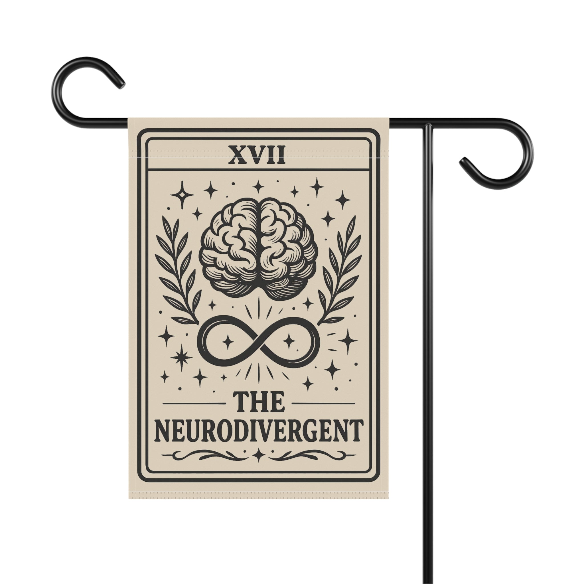 Neurodivergent Brain Tarot Garden Flag | Garden Banner