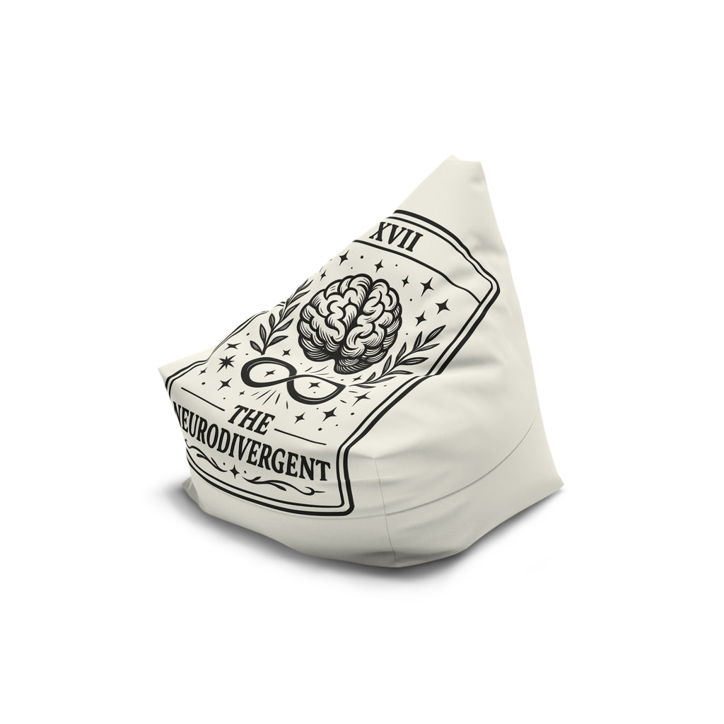 The Neurodivergent Bean Bag Chair Cover | Brain Tarot Illustration