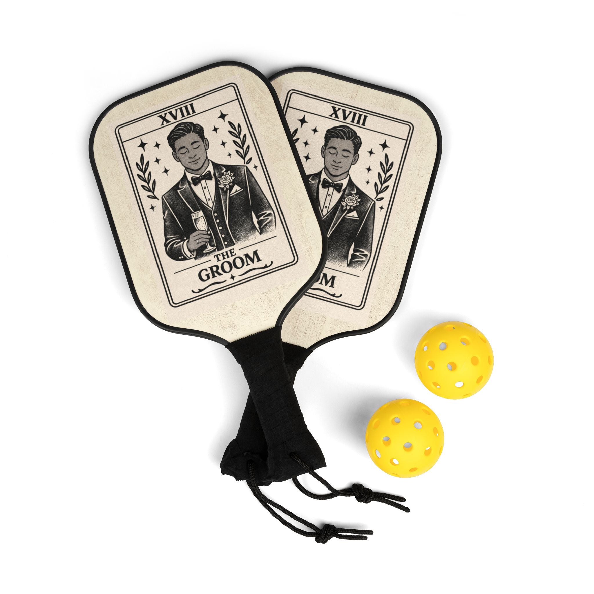 Groom Tarot Card Pickleball Paddle