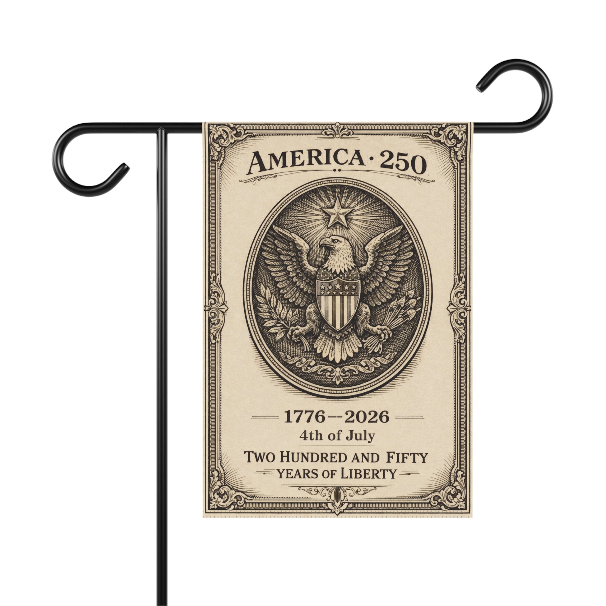 America 250 Eagle Coin Garden Banner | 1776-2026 Fourth of July