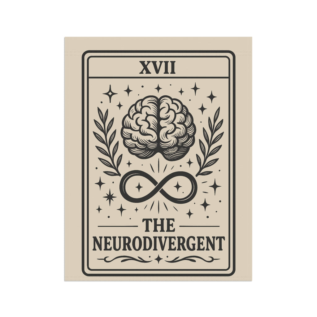 Neurodivergent Brain Tarot Garden Flag | Garden Banner
