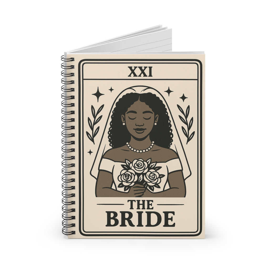 Tarot Bride Illustration Notebook | Spiral Ruled Journal