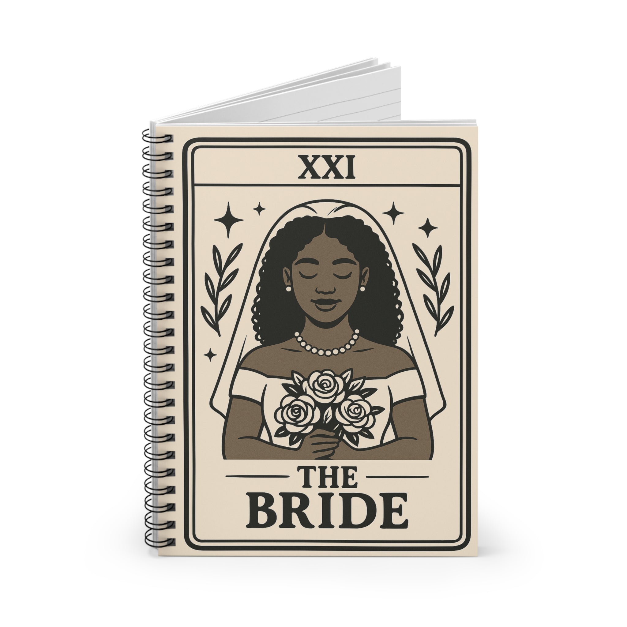 Tarot Bride Illustration Notebook | Spiral Ruled Journal