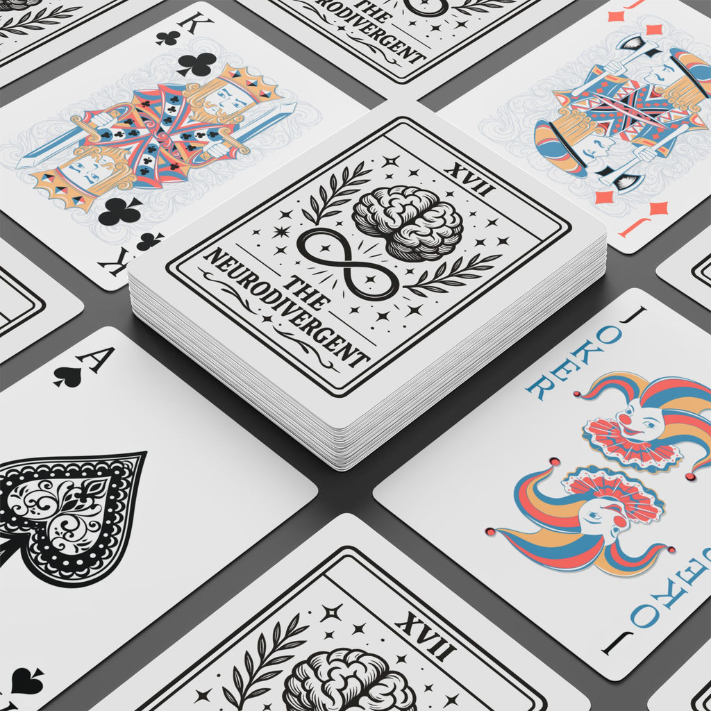 Neurodivergent Brain Infinity Poker Playing Cards | Tarot Style Ace