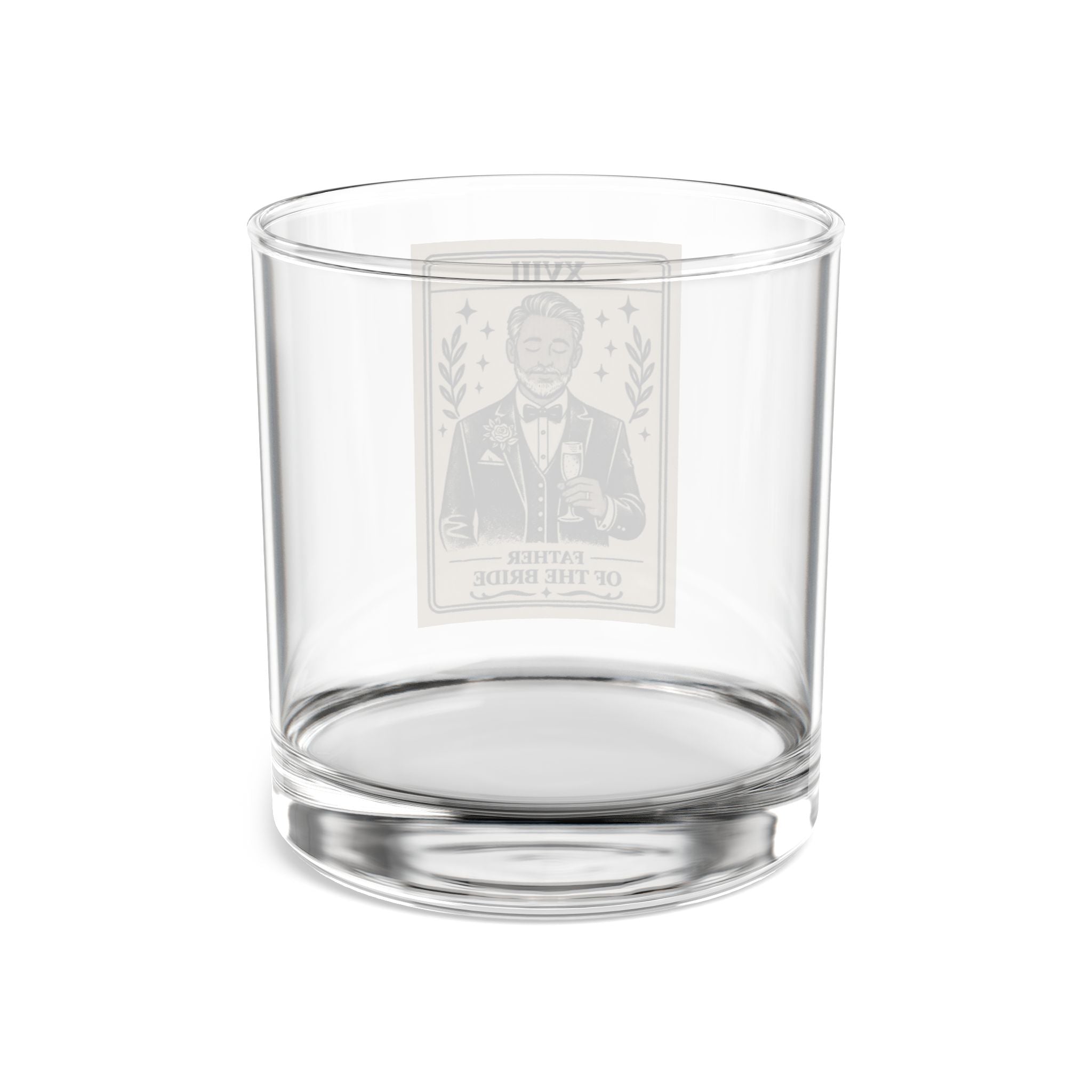 Father of the Bride Tarot Card Rocks Glass | 10oz Whiskey Tumbler