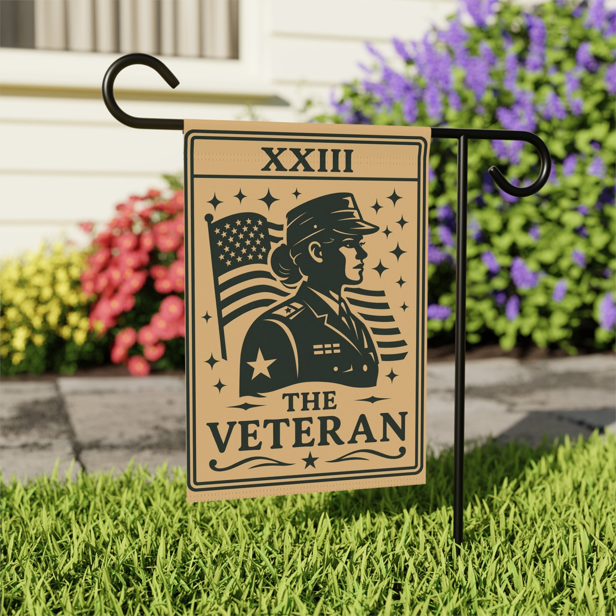 The Veteran garden flag Banner | Military Tribute, American Flag