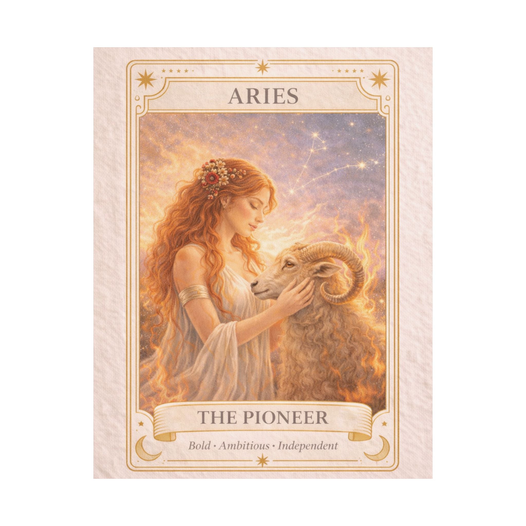 Aries Poster - Aries Zodiac Wall Art - Aries Decor - Astrology Poster - Zodiac Wall Art - Aries Gift - Horoscope Wall Art