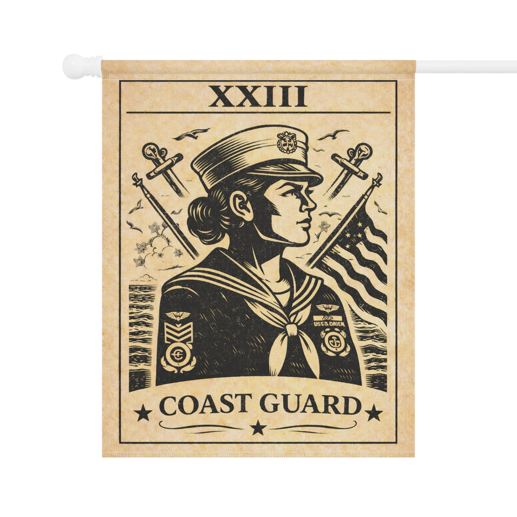 Coast Guard Sailor Illustration Garden & House Banner | Patriotic Nautical Flag