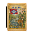 Arkansas State Vintage Scenic Deer Kindle Case | State Flag, River, Dogwood