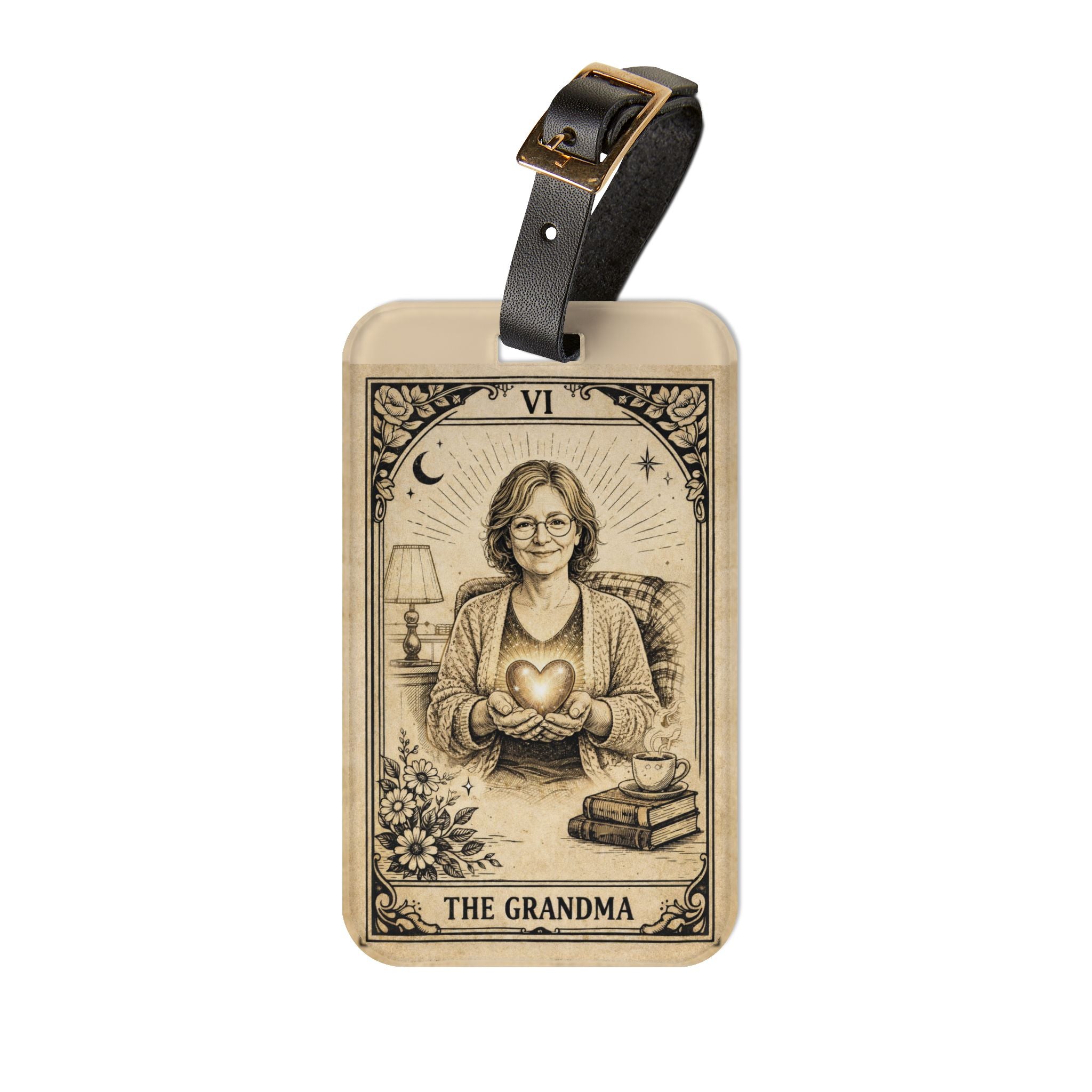 The Grandma tarot-style Luggage Tag | Vintage fortune card design