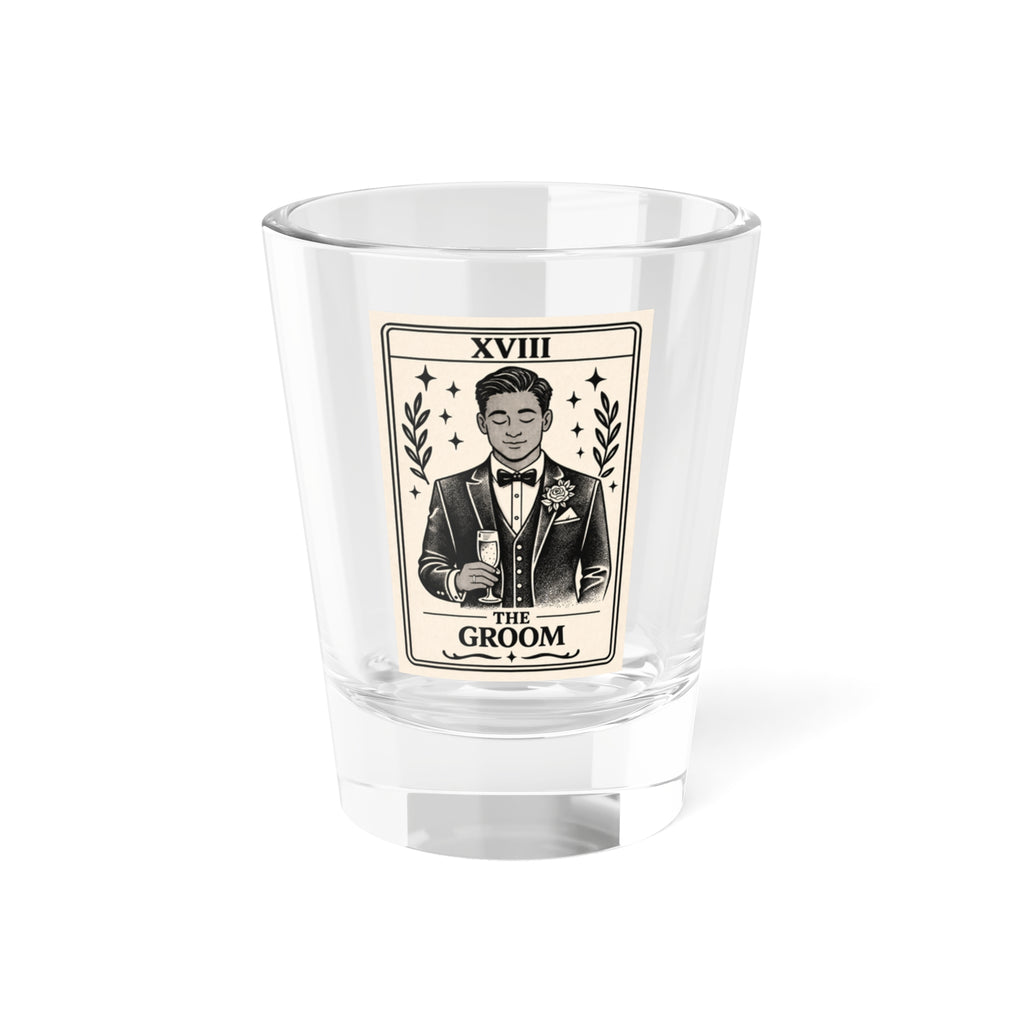 Tarot 'The Groom' Illustration Shot Glass | 1.5oz Wedding Party Favor