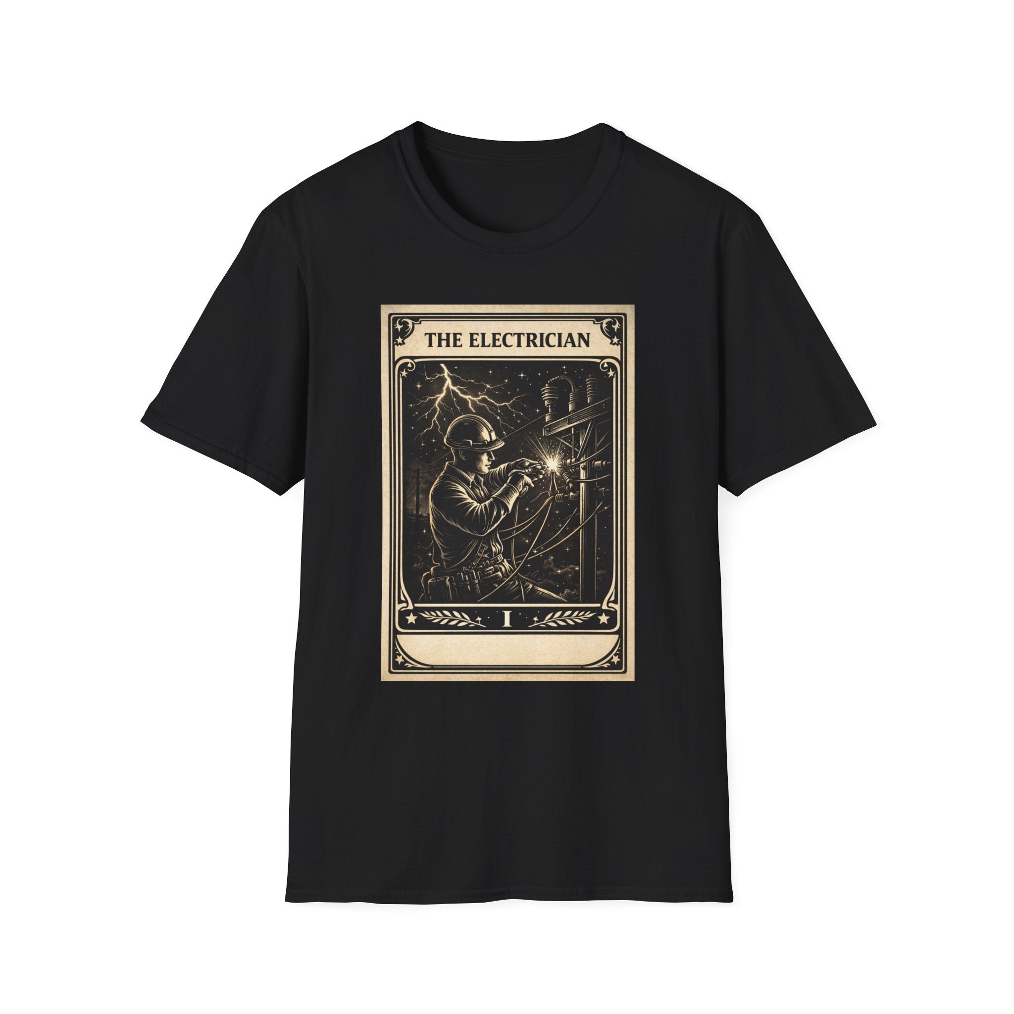 Electrician Shirt Tarot Card, Lineman Electrician Gift, Electrician Tee, Blue Collar Shirt, Electrician Gift Idea, Trade Worker Shirt