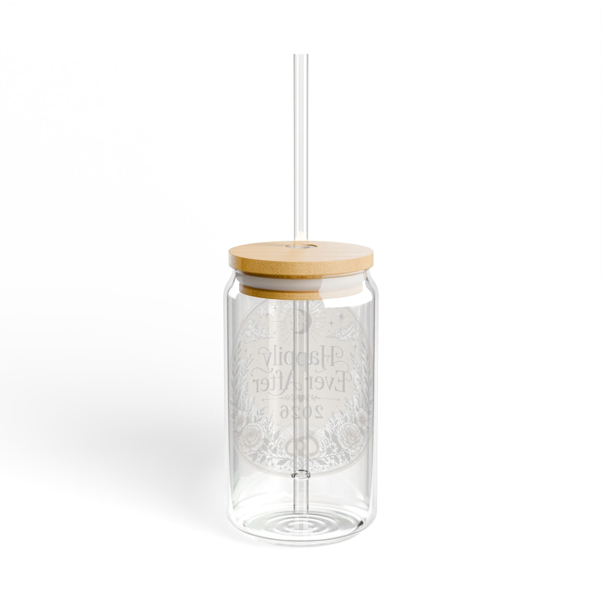 Happily Ever After 2026 Sipper Glass | 16oz Wedding Keepsake