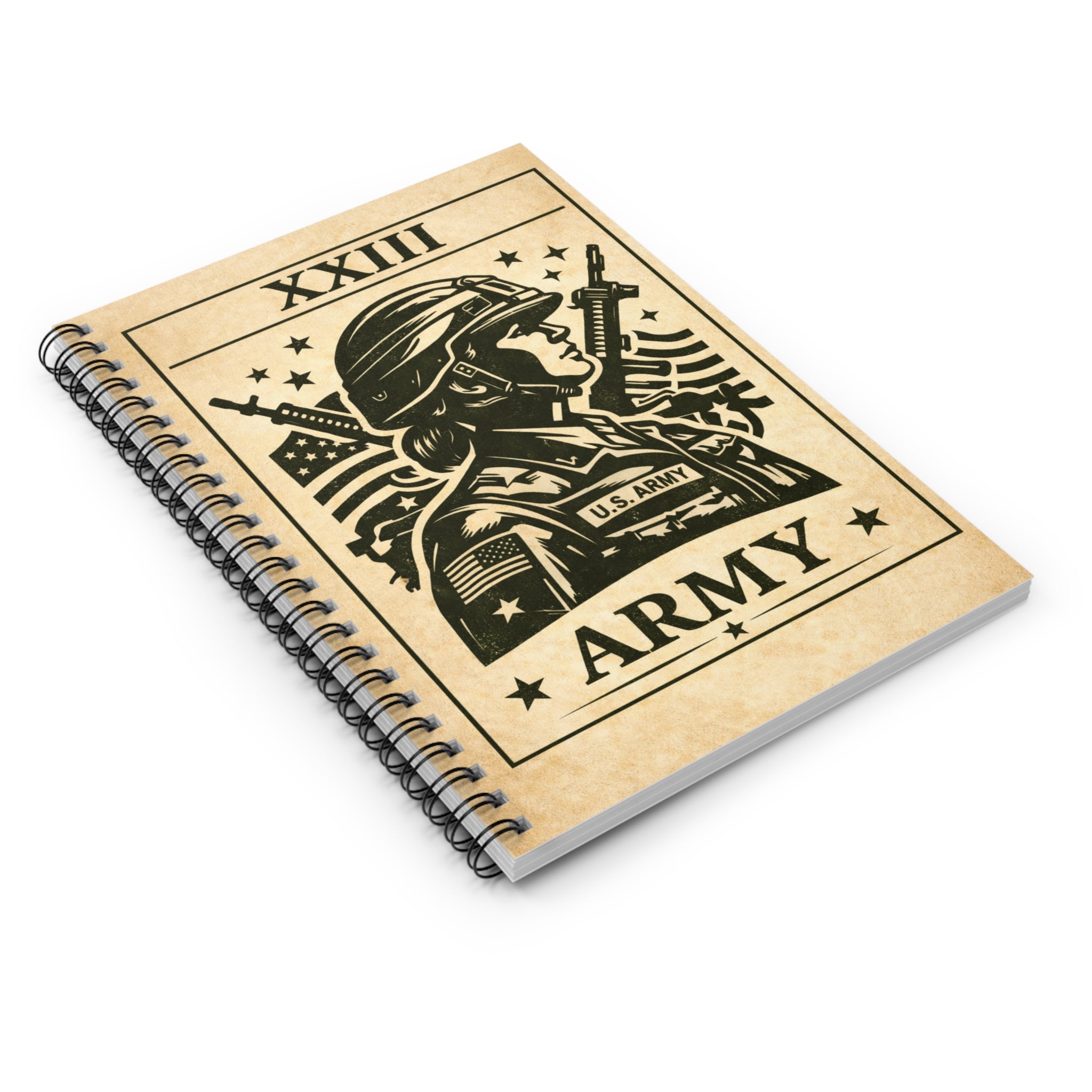 U.S. Army Female Soldier Portrait Notebook | Spiral Ruled Journal